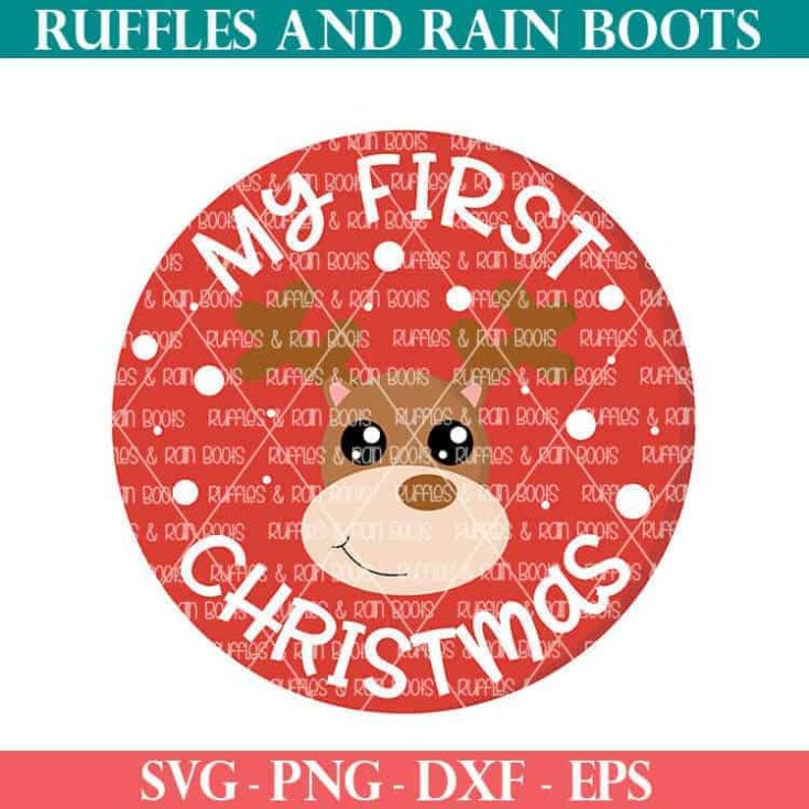 my first Christmas SVG and sublimation bundle with an adorable reindeer svg for baby or kids
