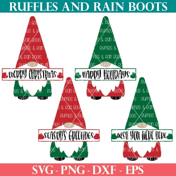 Image for Christmas Gnome with Sign SVG Set