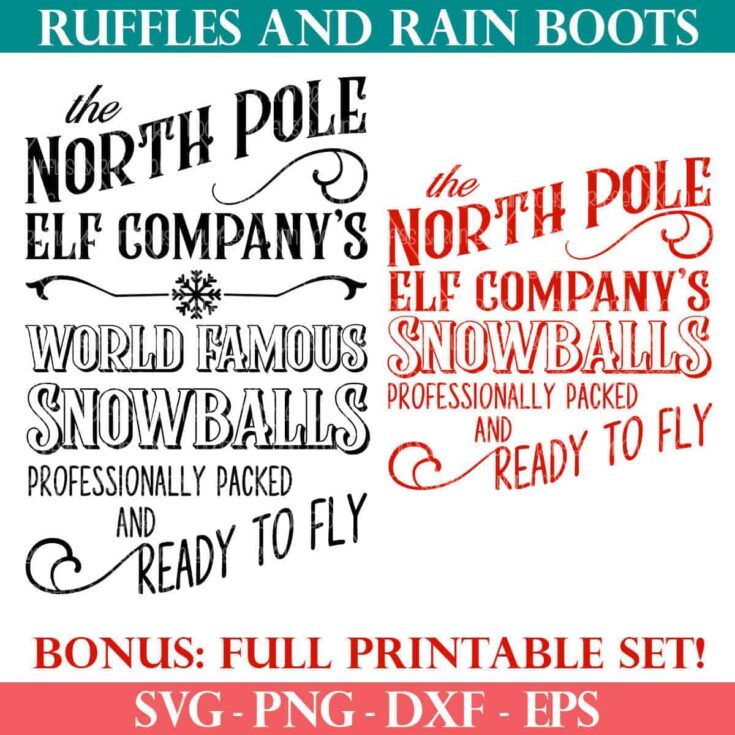 Image for Elf Company Snowball Bucket SVG 