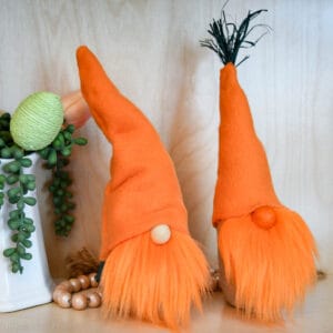 No Sew Carrot Gnomes for Easter