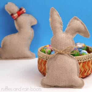 Drop Cloth Bunny for Farmhouse Tiered Tray and More