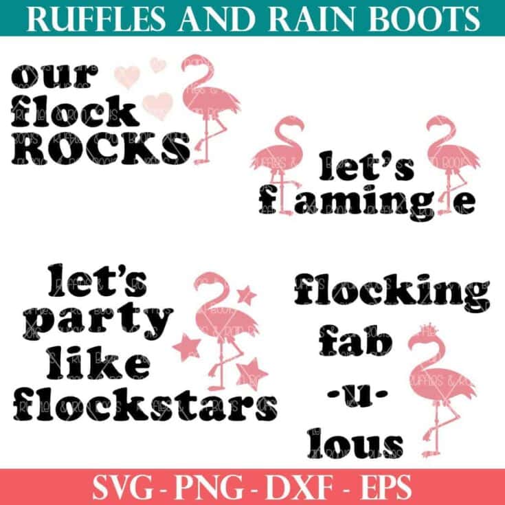 Image for Free Flamingo Friends SVG Bundle