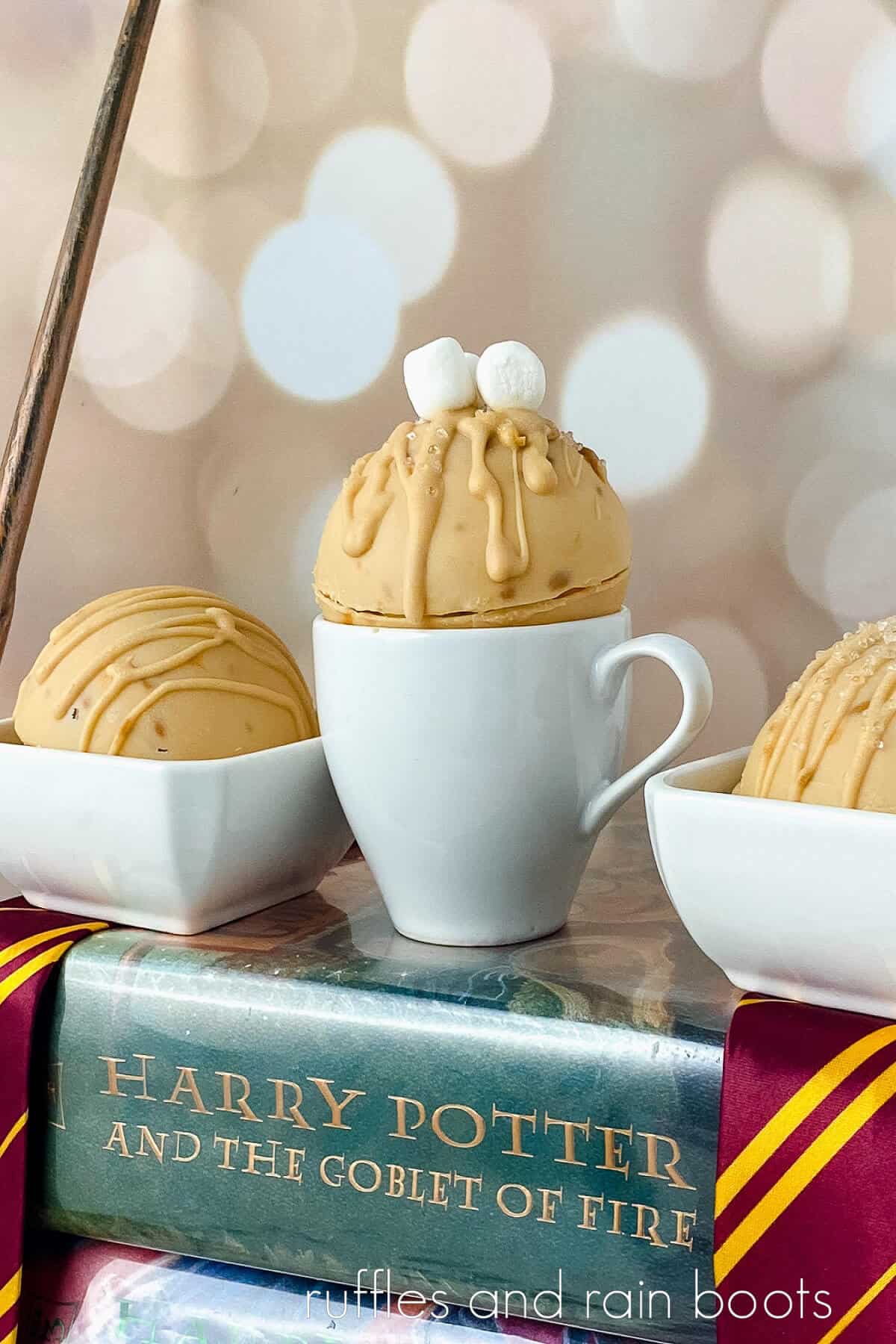 Butterbeer Hot Cocoa Bombs Recipe Ruffles and Rain Boots