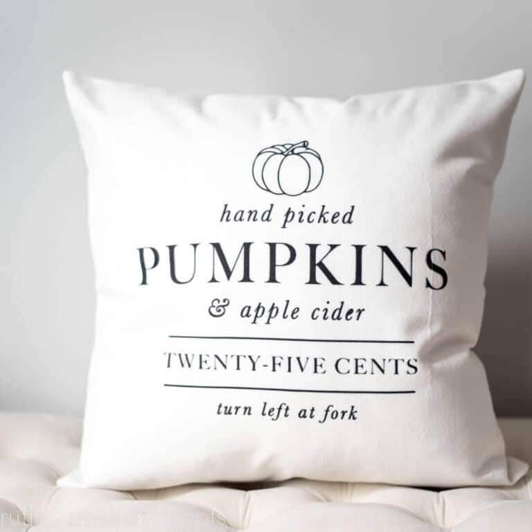 Cricut Pillow for Fall with Free SVG