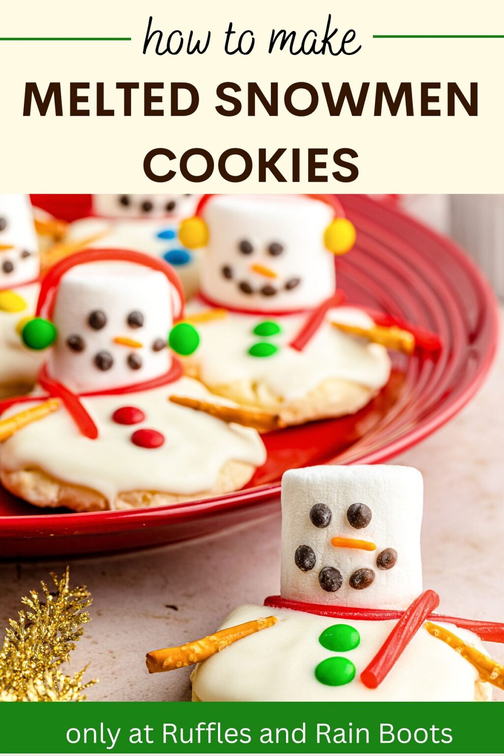 Melted Snowman Cookies Recipe - Ruffles and Rain Boots