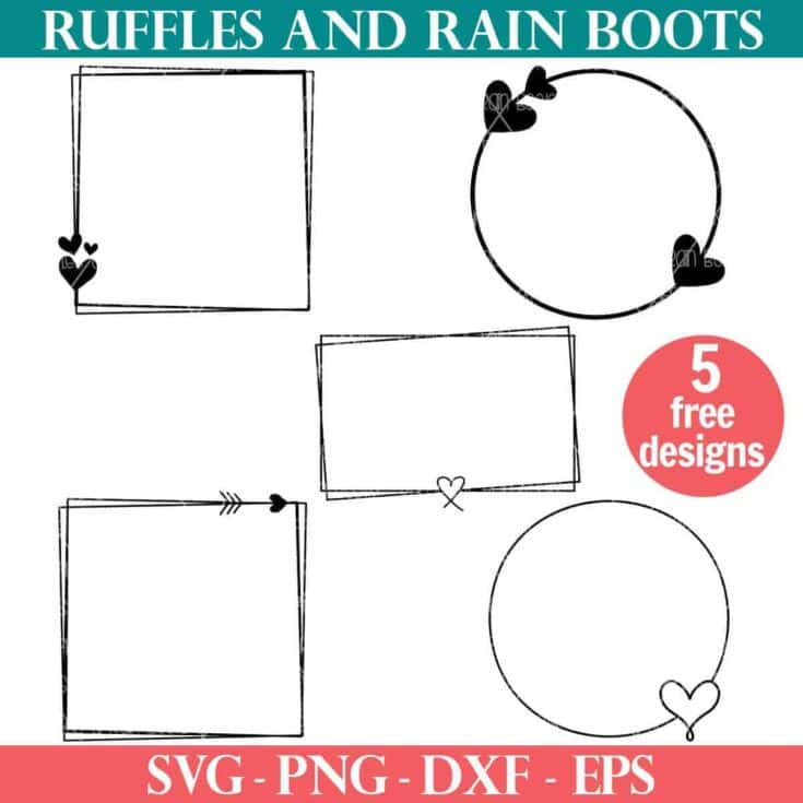 Image for Free Heart Frame SVG Bundle