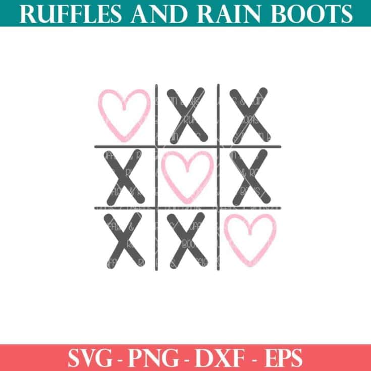Image for Free Heart SVG – Tic Tac Toe Valentine’s Day