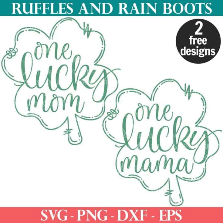 Image for Free One Lucky Mama SVG Mom for St Patrick’s Day