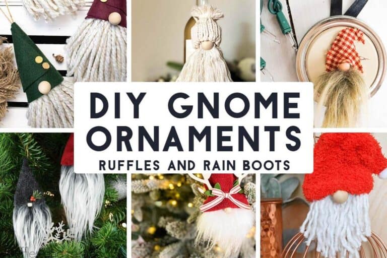 DIY Gnome Ornaments to Make - Ruffles and Rain Boots