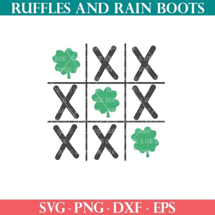 Image for Free Shamrock SVG – Tic Tac Toe St Patrick’s Day