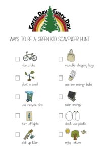 Free Earth Day Scavenger Hunt Printable - Ruffles and Rain Boots