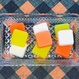 Candy Corn Sugar Scrub Cubes