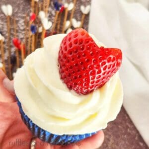 Easy Mascarpone Frosting Recipe and Blueberry Cupcakes