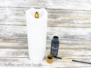 Hocus Pocus DIY Black Flame Candle -Ruffles and Rain Boots