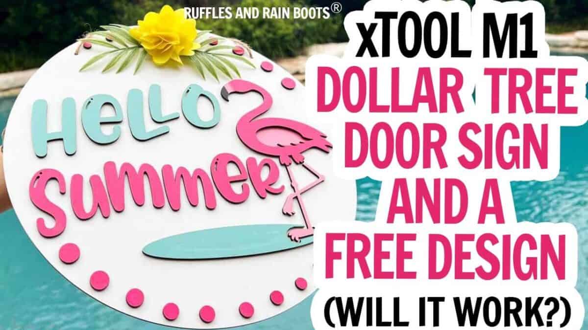 Horizontal image of summer door sign advertising a video tutorial on YouTube.
