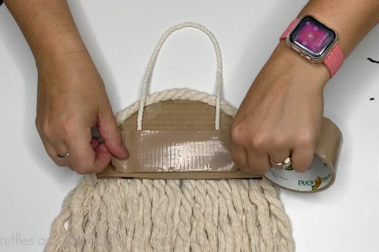 Macrame Dust Ruffle Easy Rope Ghost (DIY Macrame Ghost) - Ruffles and Rain Boots