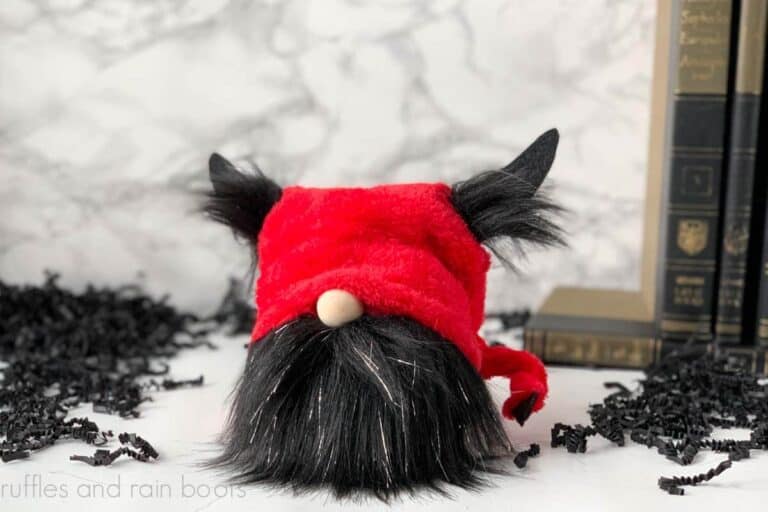 DIY Devil Gnome for Halloween - Ruffles and Rain Boots
