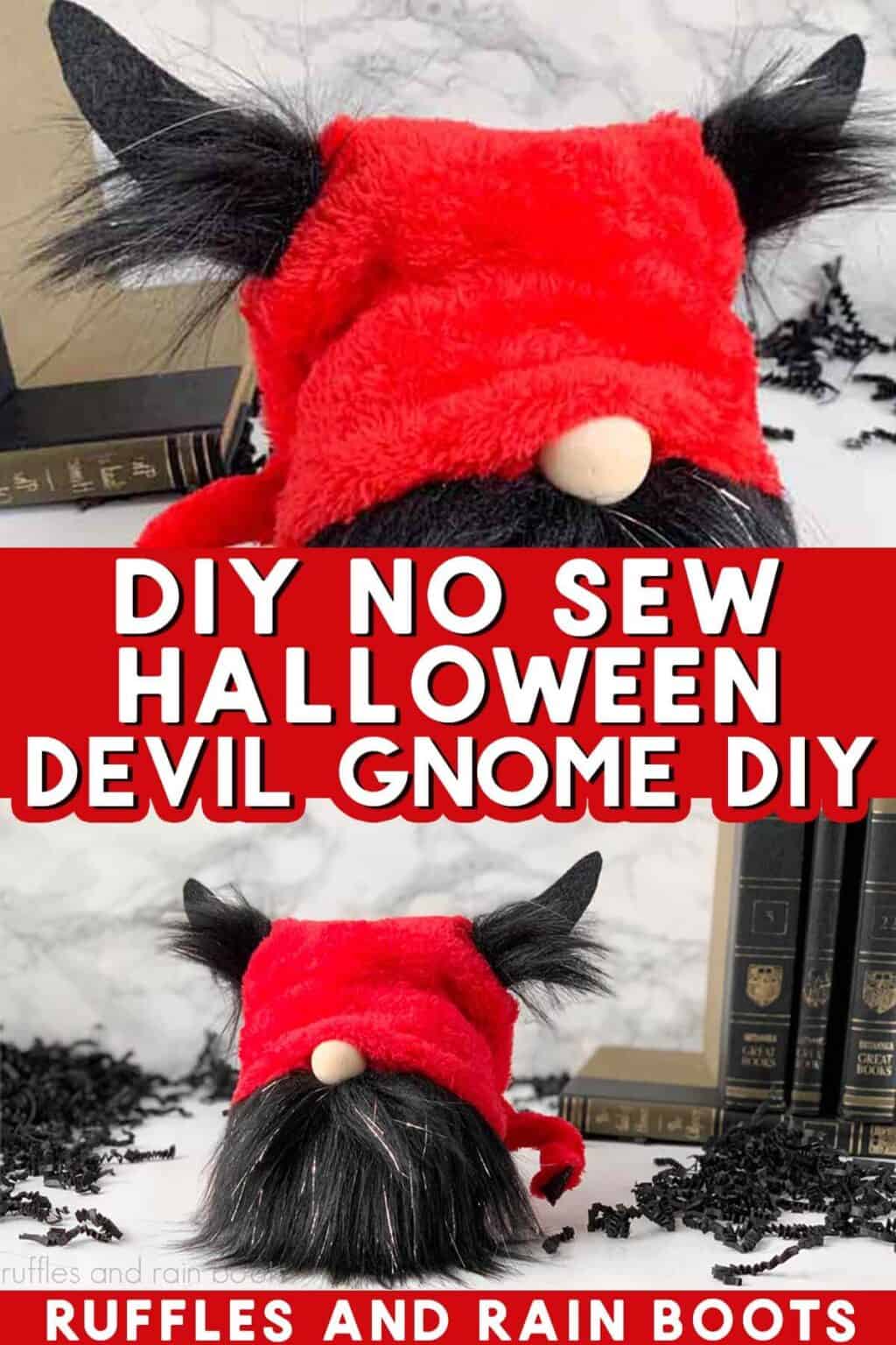 DIY Devil Gnome for Halloween - Ruffles and Rain Boots