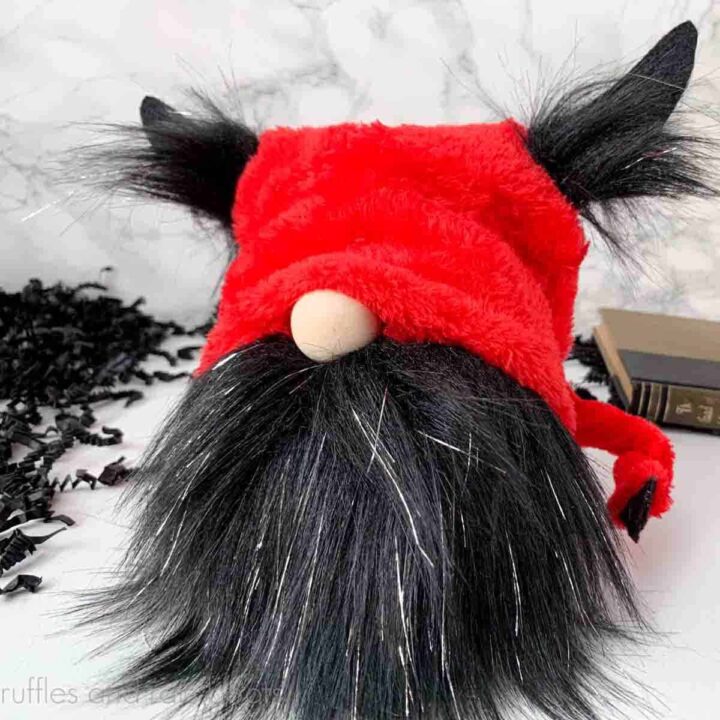 DIY Devil Gnome for Halloween - Ruffles and Rain Boots