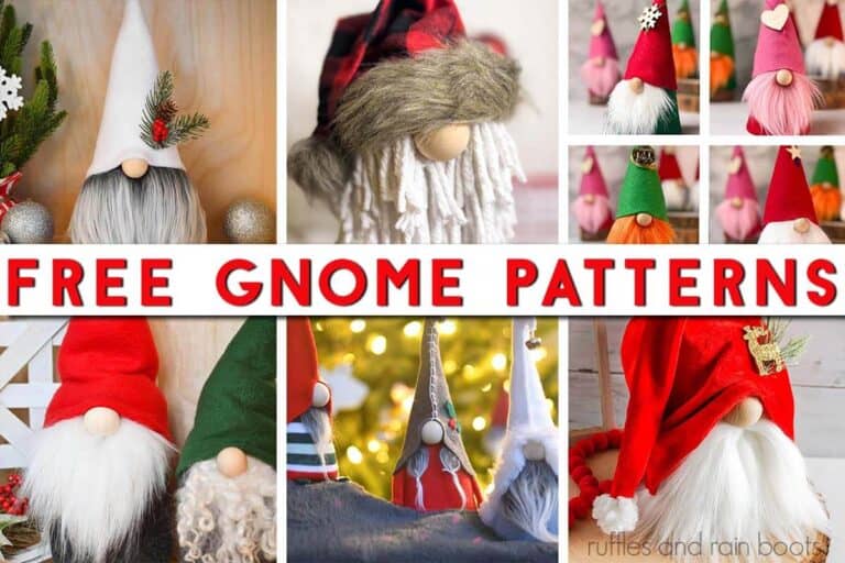 Free Gnome Patterns for DIY Gnomes - Ruffles and Rain Boots