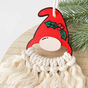Macrame Gnome Beard Ornament