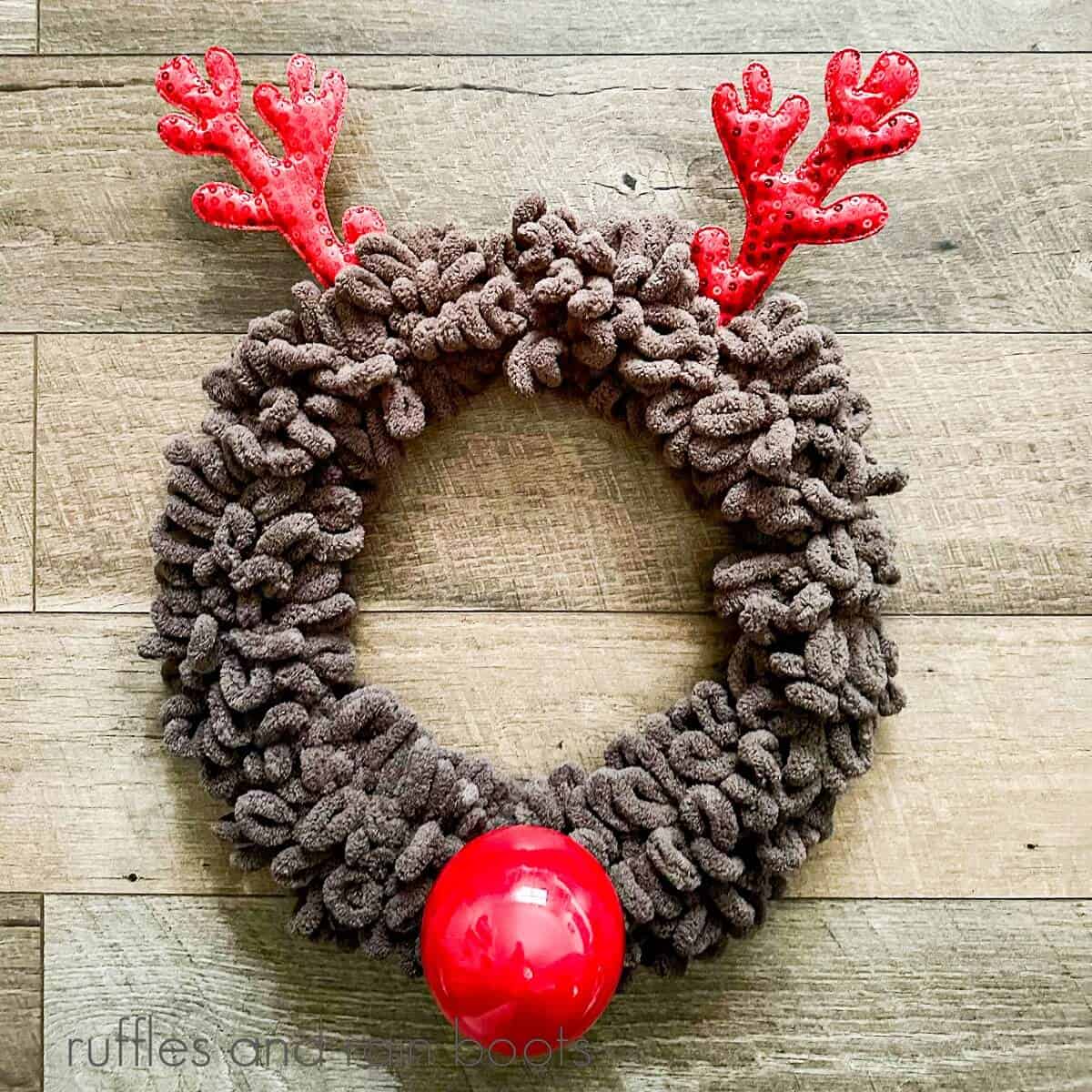 How to Make Ornaments, Easy Button Wreath - Frugal Family Home