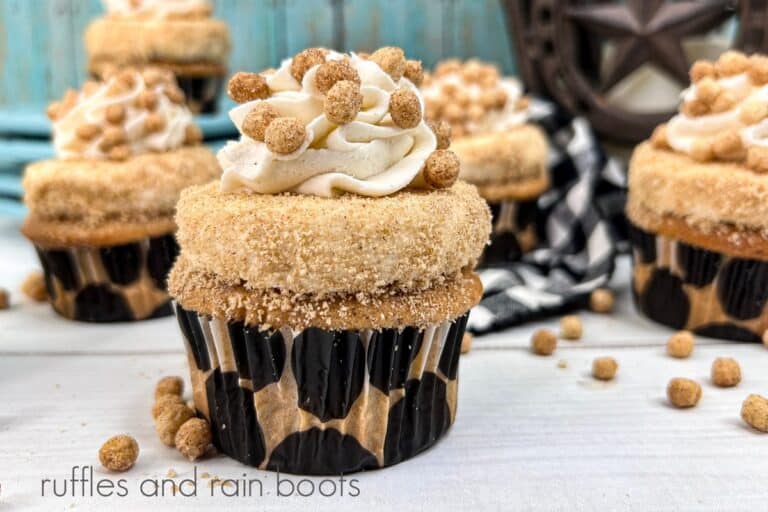 Yummy Cinnamon Toast Crunch Cupcakes - Ruffles and Rain Boots