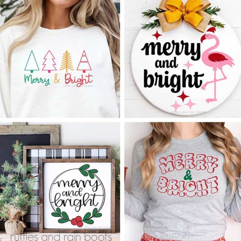Free Merry and Bright SVG Files