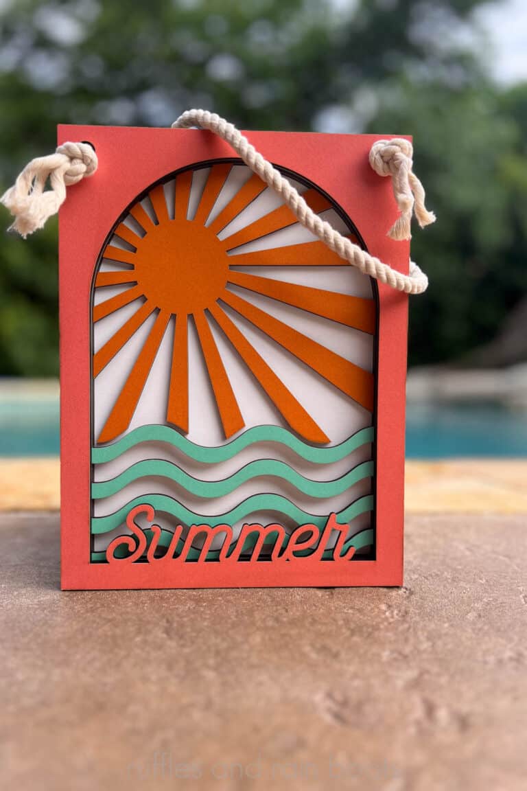 Layerd Sign Layered Laser Cut Sign DIY for Summer - Ruffles and Rain Boots