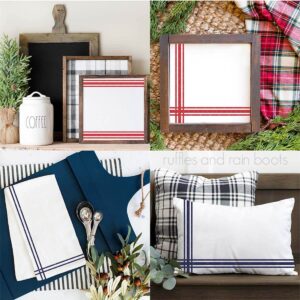 Square image of free flour sack SVG and grain sack SVG designs on frames, pillows, towels, and more.