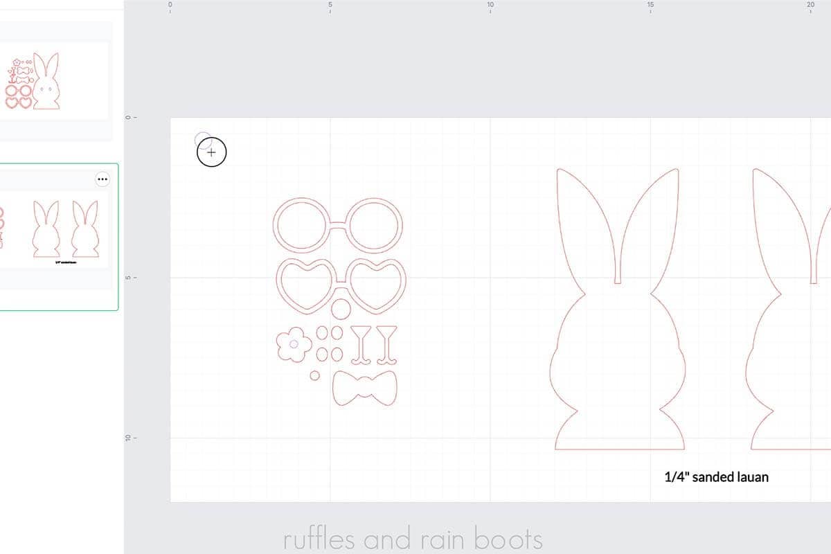 Image showing the loading of the file and selection of all Easter accessories for the laser.